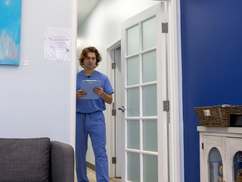 Your turn! Getting called in the lobby at Healthtopia Encinitas