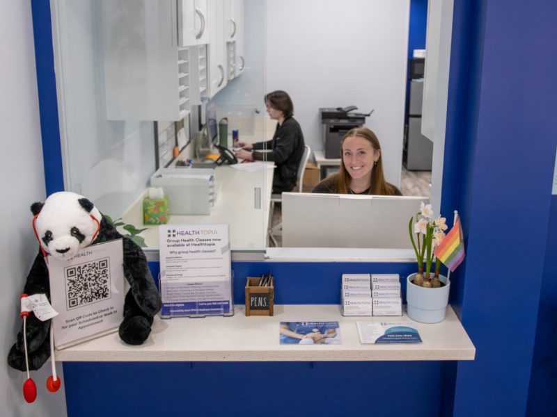 Healthtopia Hillcrest front desk