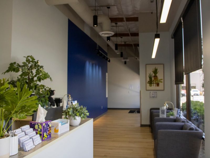 The lobby at Healthtopia Sorrento Valley.